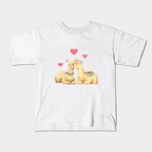 Llamas in love 2 Kids T-Shirt